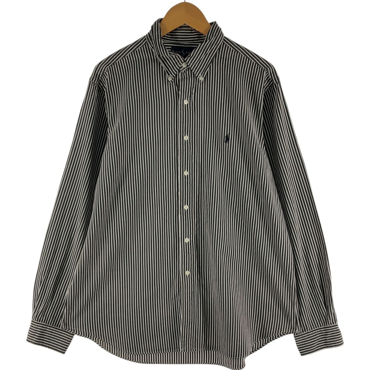 古着 ラルフローレン Ralph Lauren CLASSIC FIT 長袖 ボタンダウンストライプシャツ メンズXL相当|eaa539198