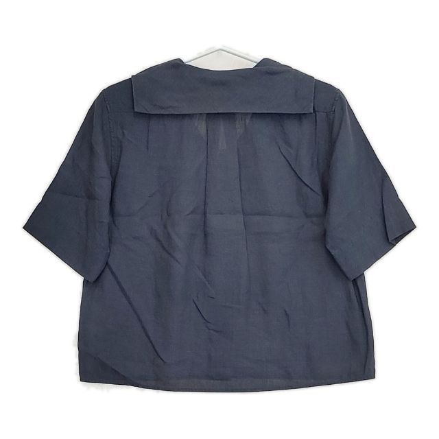 未使用級 マーガレットハウエル 現行 リネンシャツ セーラーカラー M 半袖 マーガレットハウエル MARGARET HOWELL リネンセーラーカラー