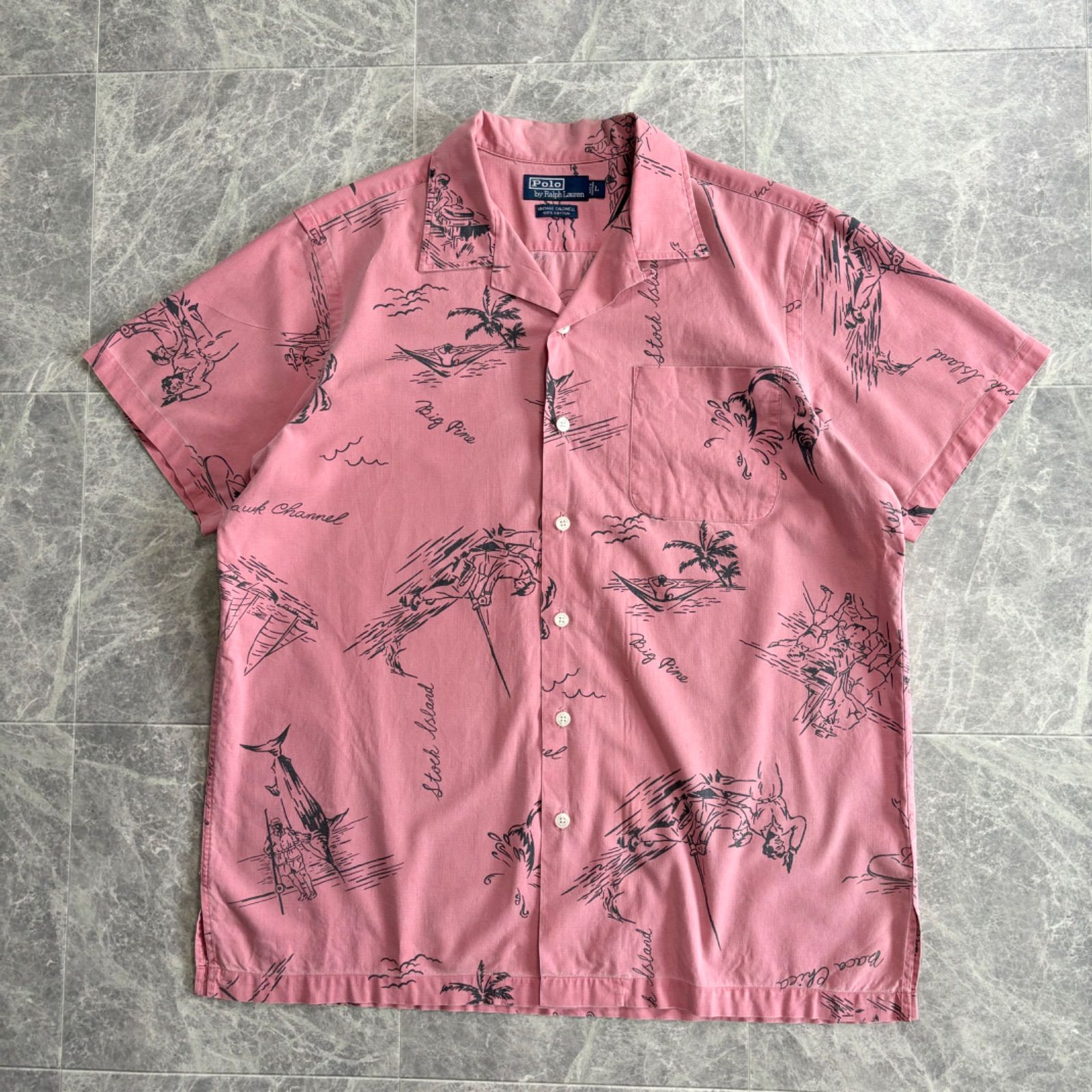 トップス 90s Polo by Ralph Lauren Caldwell pink Vintage 90s Pink Polo Ralph Lauren Big Shirt - Medium Cotton