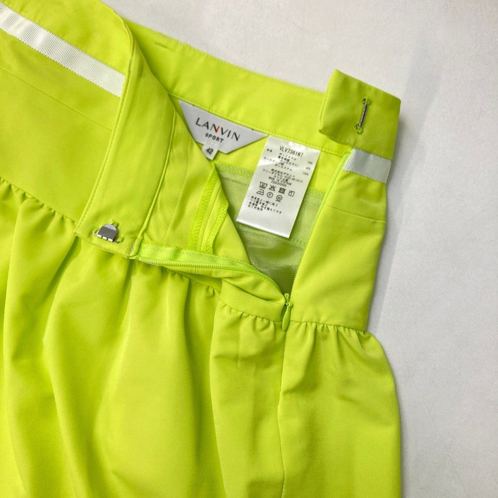 サイズ：42 LANVIN SPORT ランバン スポール 黄緑 フレア