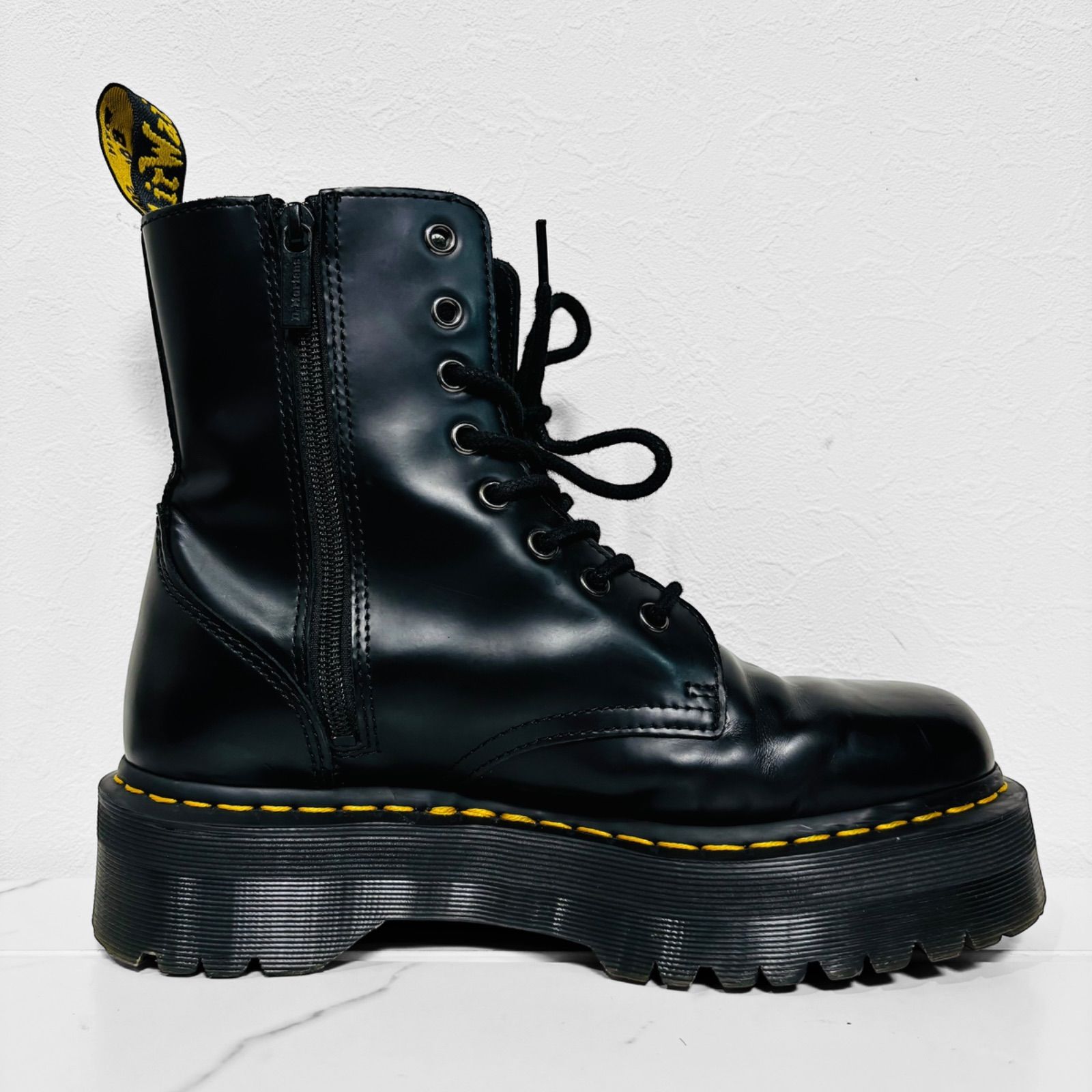 ドクターマーチン　レザー　ダービーシューズ　27.0 uk8 厚底 Dr.Martens ドクターマーチン JADON UK8 27.0cm 黒 厚底 8ホール