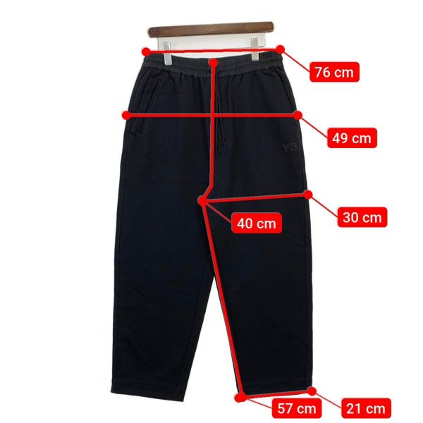 Y-3 Yohji Yamamoto CLASSIC TERRY CROPPED PANTS クロップド