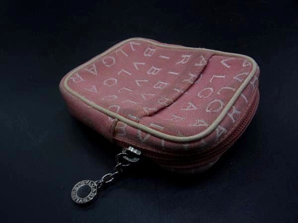 BVLGARI ブルガリ ロゴマニア キャンバス ポーチ マルチケース