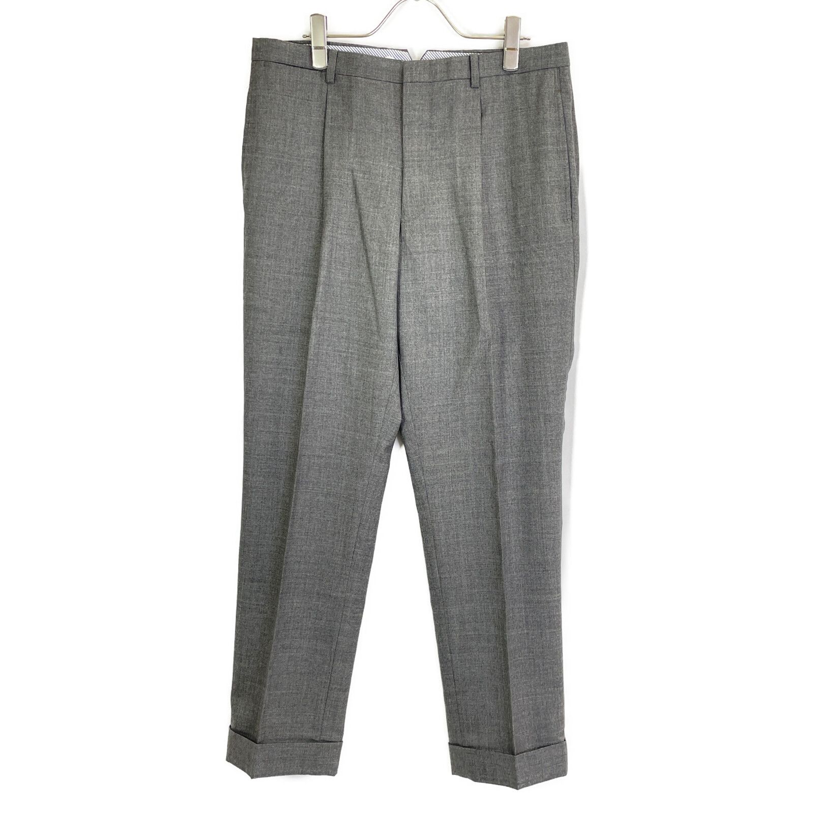 KENNETH FIELD ケネスフィールド グレー 1タック スラックス 35