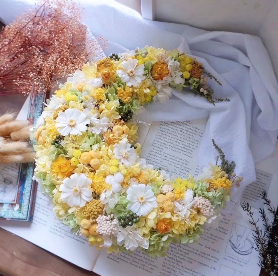 ◇ハーフリース◇紫陽花◇ナチュラルリース◇リース ◇ハーフリース◇紫陽花リース◇ナチュラルリース◇