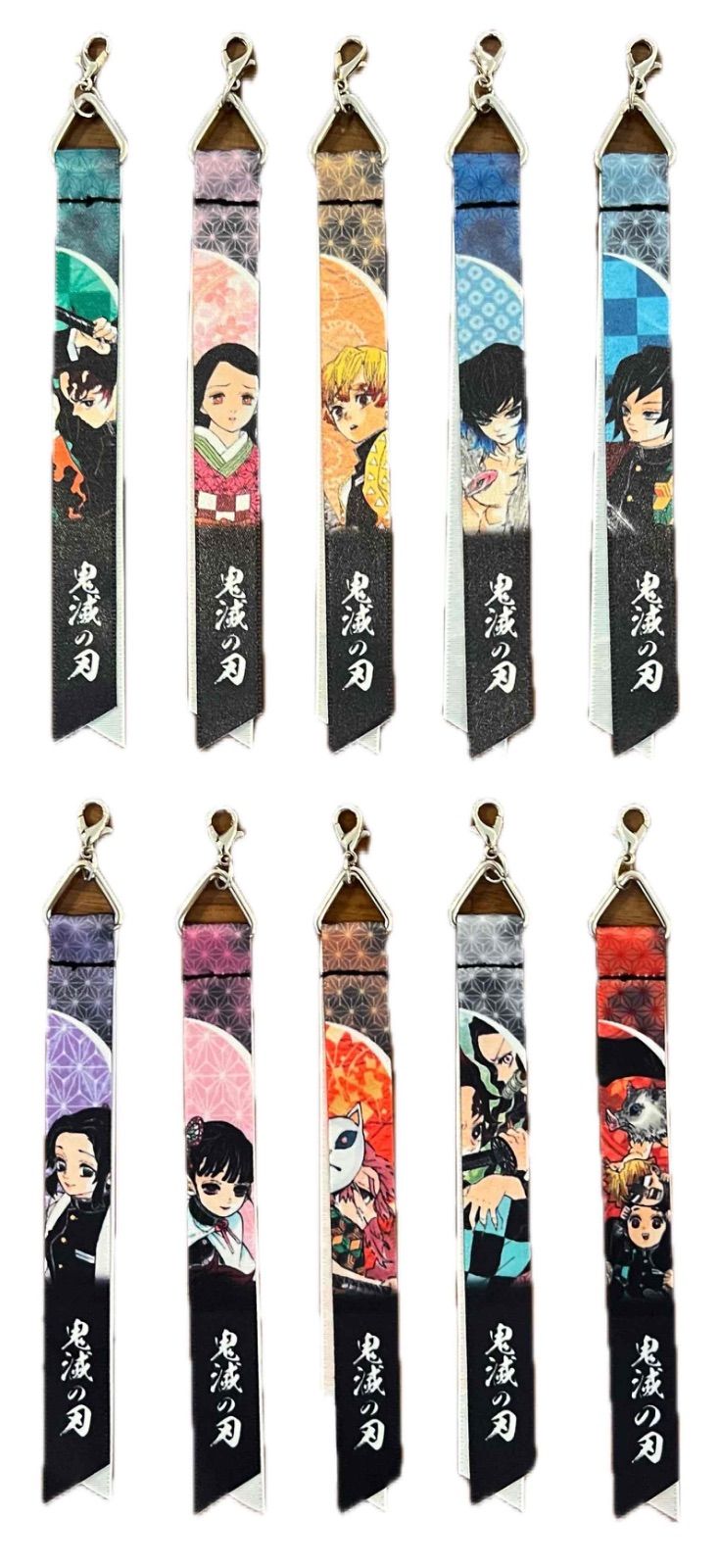 鬼滅の刃 リボン 10種セット 竈門炭治郎 - 竈門禰豆子 - 我妻善逸 - 嘴平伊之助 - 冨岡義勇 - 胡蝶しのぶ - 栗花落カナヲ - 錆兎