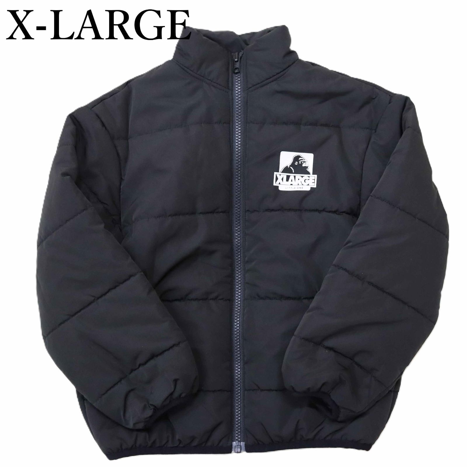 X-LARGE  エクストラ―ジ  キッズ  子供服  120  中綿ジャケット  中綿ブルゾン  ゴリラ  BLK  黒  9406302