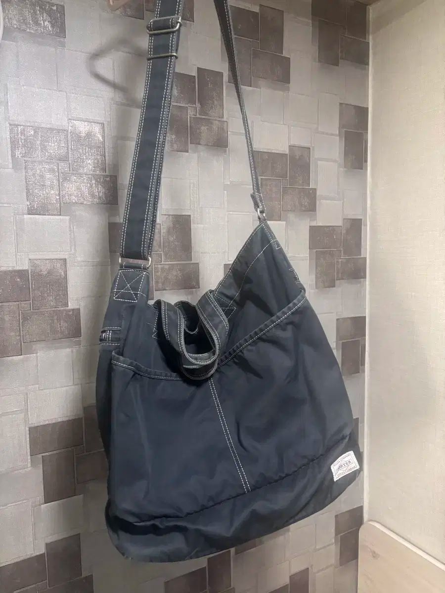 ポーター コットン 2way クロスバック ネイビー COLOR