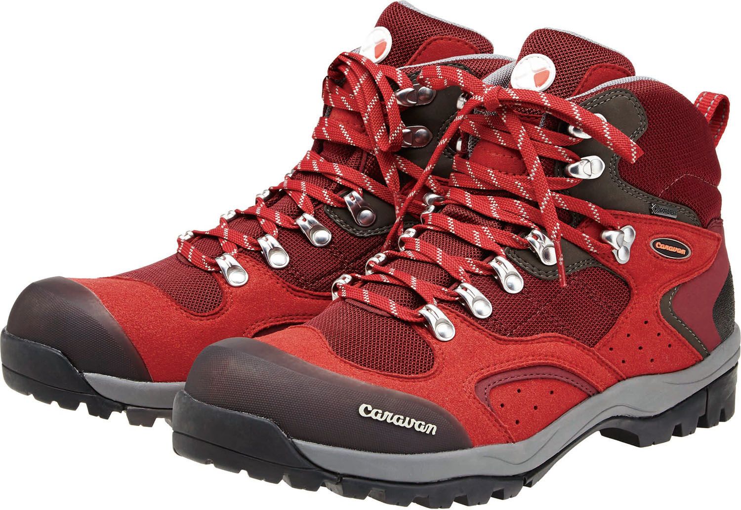 キャラバン CARAVAN アウトドア C1 02S メンズ レディース トレッキングシューズ 登山靴 入門者 初心者 登山 トレッキング 靴 シューズ ハイキング 3E 山登り 防水 ゴアテックス  0010106 220 レッド 26.5