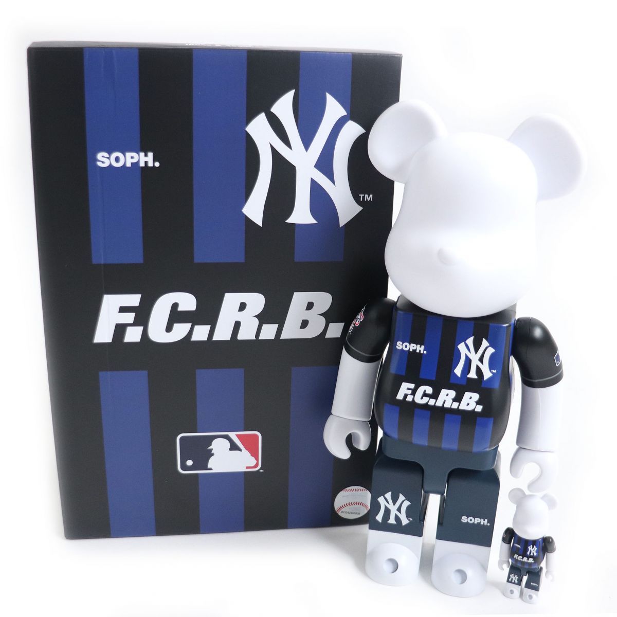 極美品□BE@RBRICK/ベアブリック MEDICOM TOY F.C.R.B.×MLB