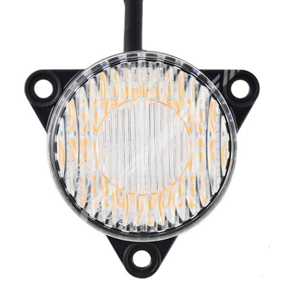 丸型 LEDウィンカー フロント 1個 12V 22W 4.5W ハイフラッシュ防止キャンセラー付 ECE規格取得済 ノイズ低減回路採用 IPF TL-02WUF E1E1 BRIGHTFACE_UK