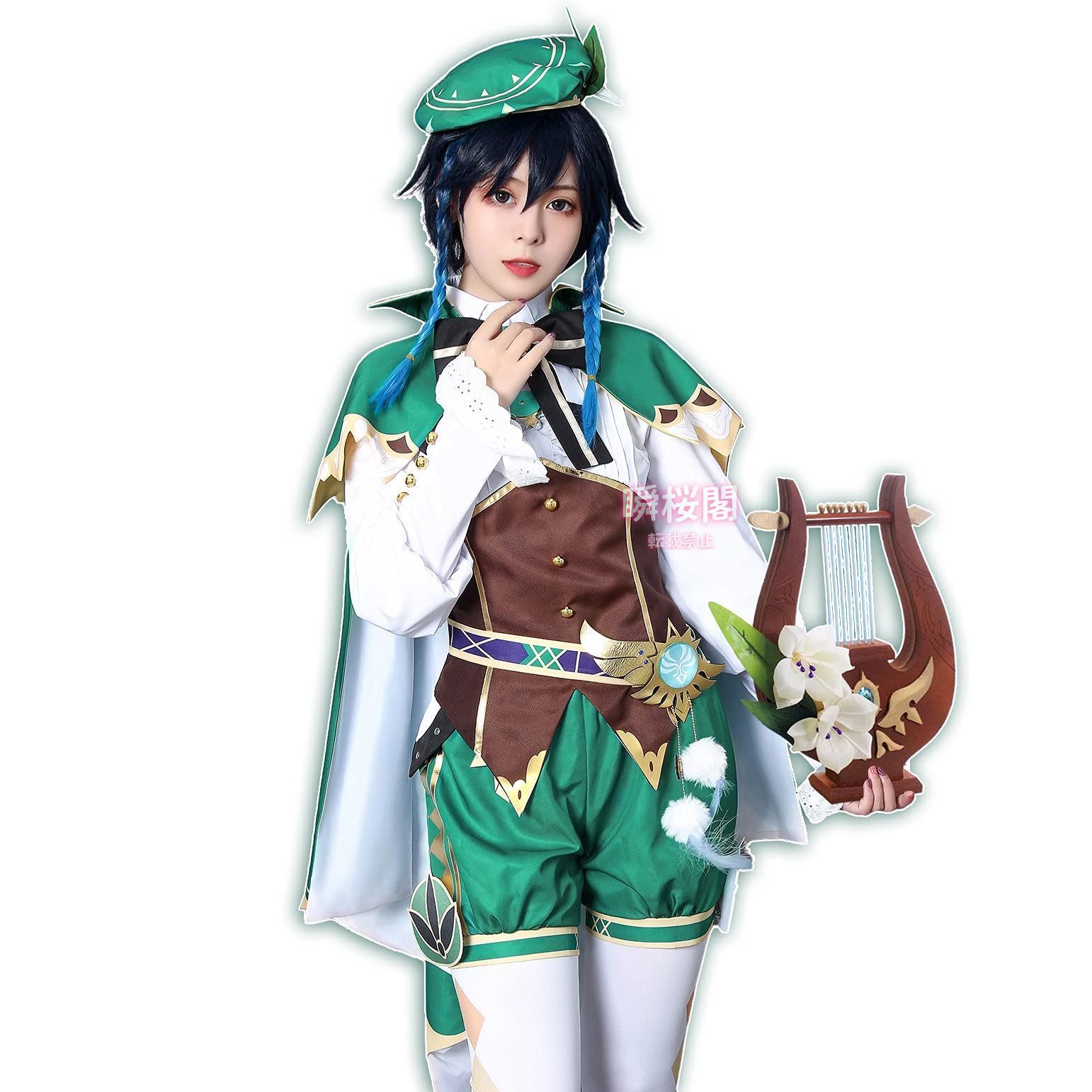 ♥ 原神 モンド 風色の詩人?ウェンティ 風 コスプレ衣装 ウェンティ 風神 げんしん風 コスプレ Genshin impact風 歌仙の章 吟遊詩 ハロウィン CS01010BJ
