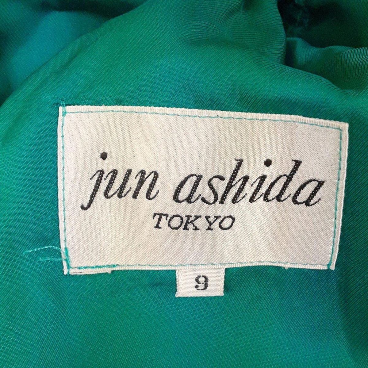jun ashida ジュンアシダ シルク100%パワーショルダーワンピース 9 jun ashida ジュンアシダ シルク100%パワーショルダーワンピース