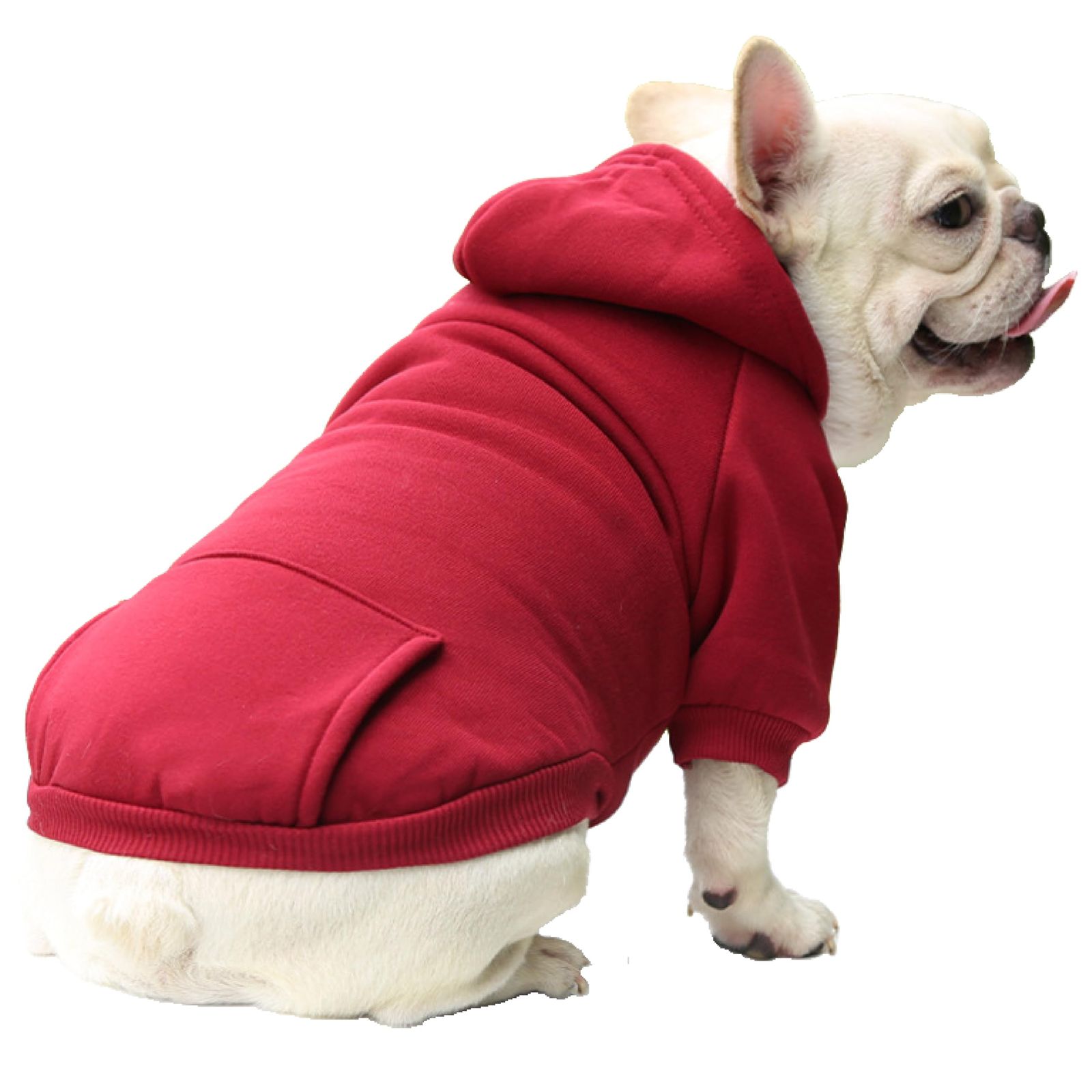 Twinsno 犬用普段着 パーカー おしゃれ シンプル 犬の服 秋冬 帽子付 