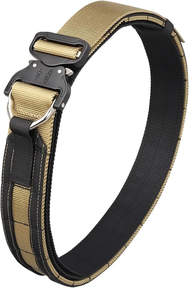 MILQUEST タクティカルベルト ズレない2重巻き メタル製 モールベルト サバゲー ファーストライン インナーアウターベルトセット(タン)