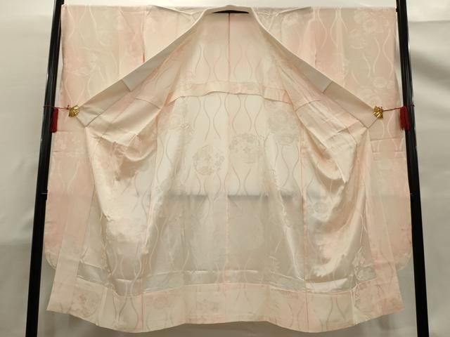 平和屋着物□長襦袢 無双仕立て 御所車檜扇花地紋 暈し染め 正絹