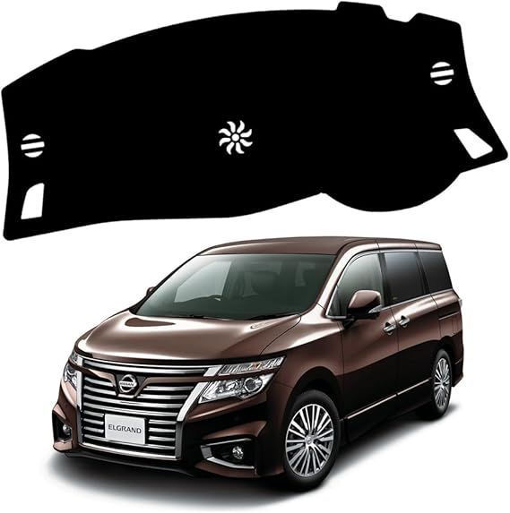 XIKER 日産 エルグランド E52系 ダッシュボードマット 日焼け防止 UVカット パーツ ELGRAND 2010年8月～現行 ダッシュボード 保護マット映り込み軽減 目に優しい 内装 カスタム アクセサリー 3D立体成型 滑りにくい