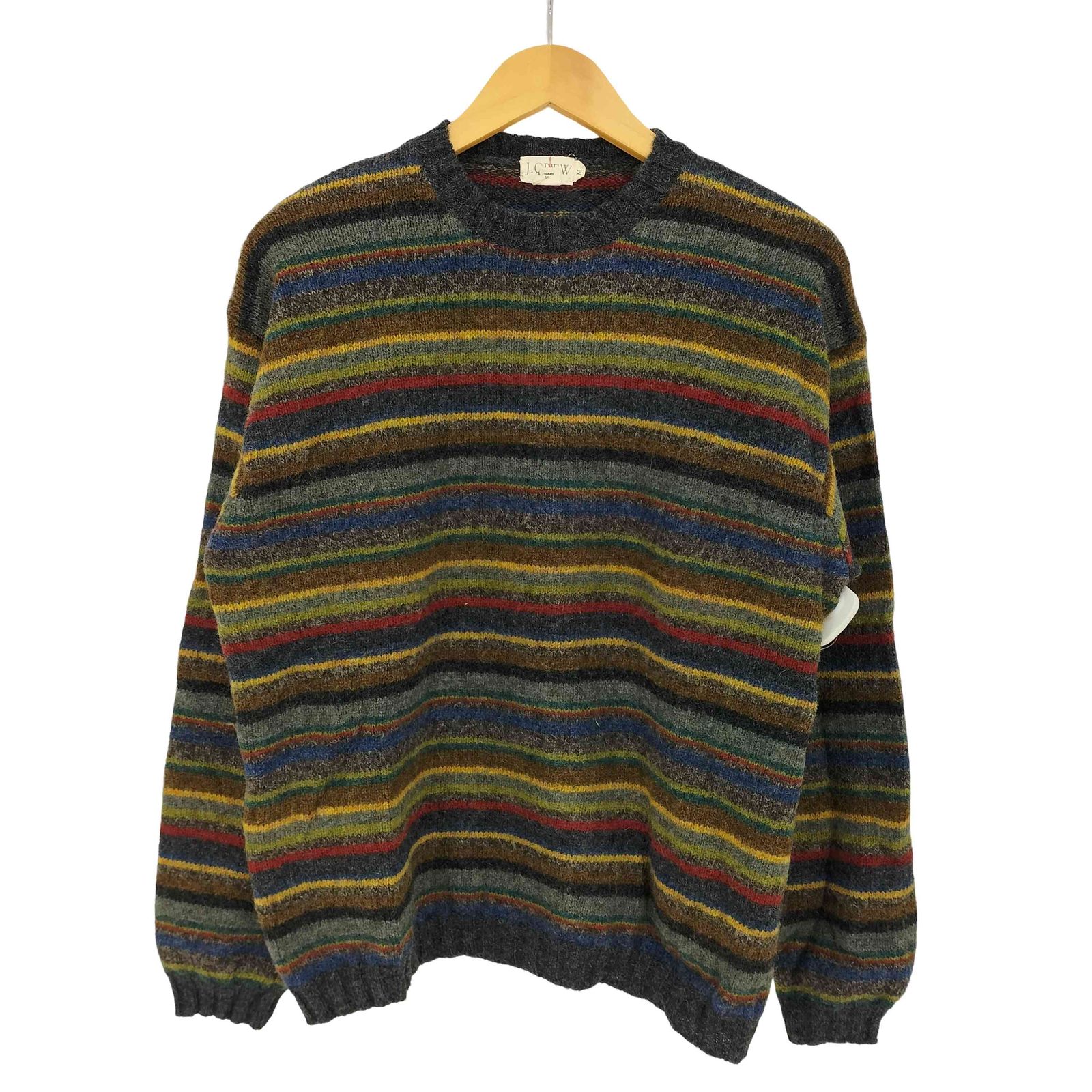 00s J.CREW ジェイクルー マルチボーダー ウール ニット セーター - メルカリ