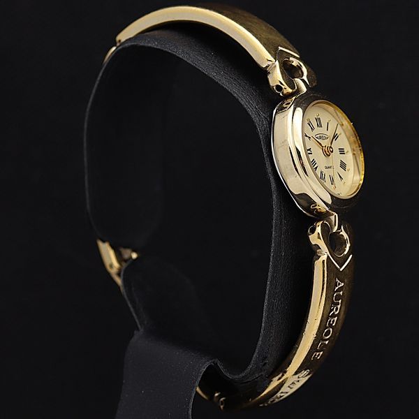 稼働 オレオール QZ SW-343 アイボリー文字盤 ローマン ラウンド