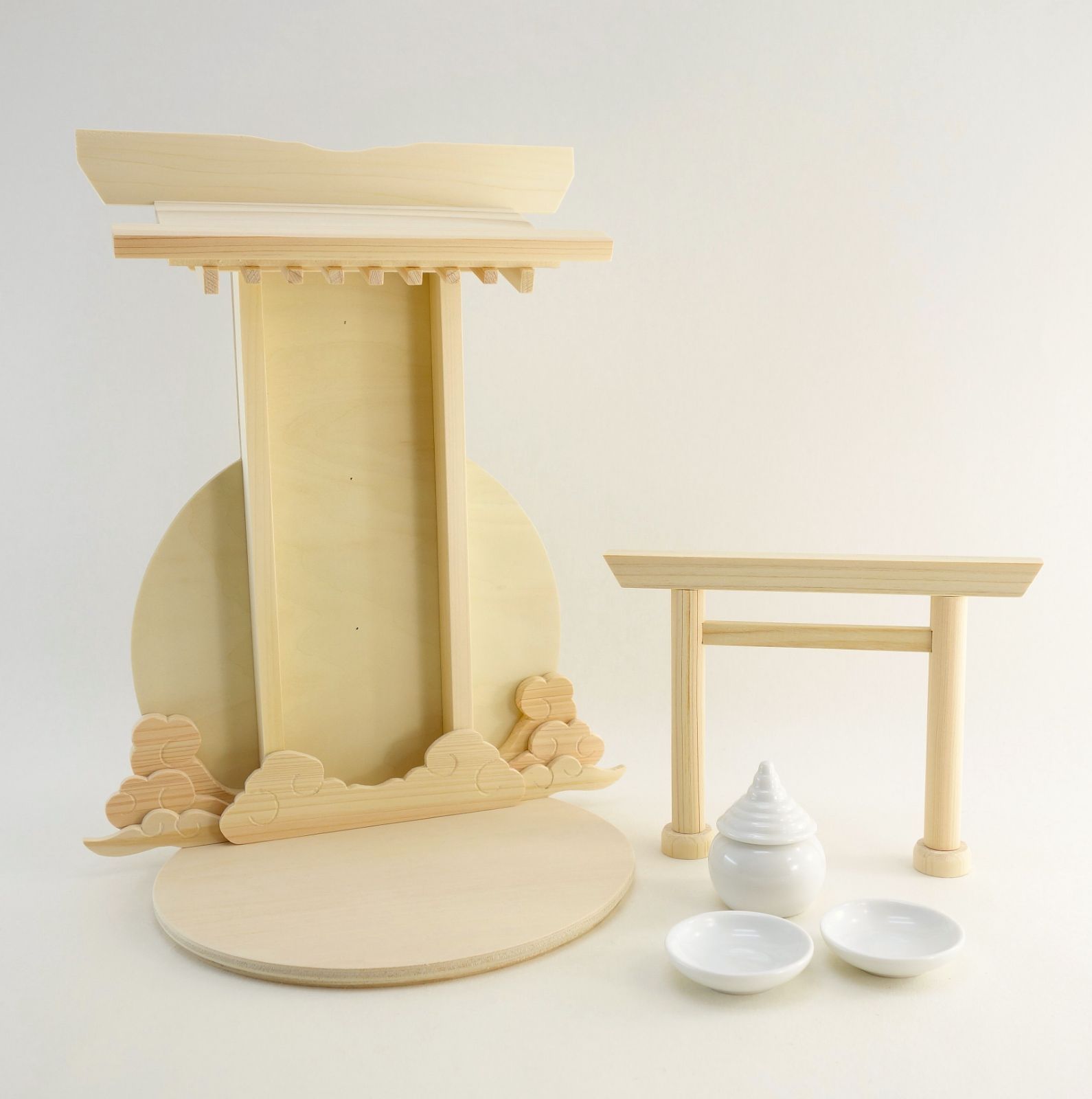 神棚 太陽 神具３点セット 壁掛け可 お札立て 御札立て TALLINNNEXPO_COM