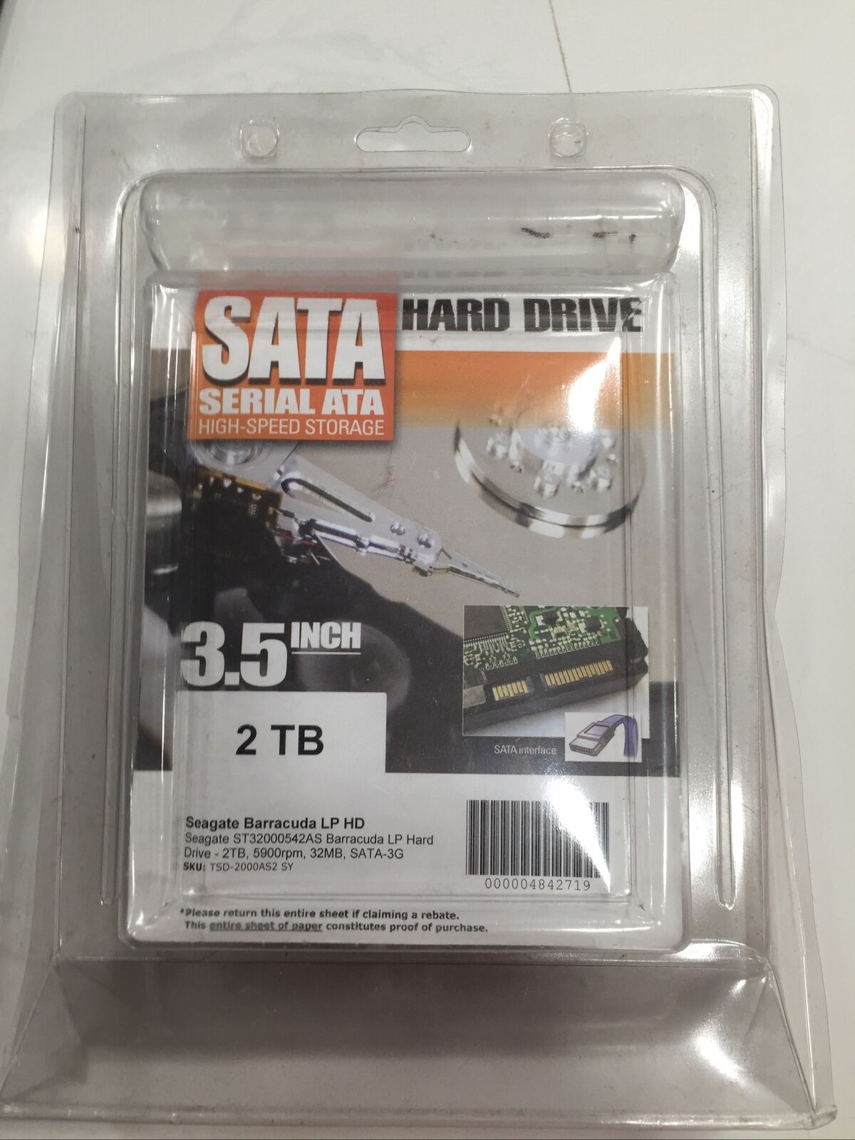 SATA ハードドライブ 3.5 インチ