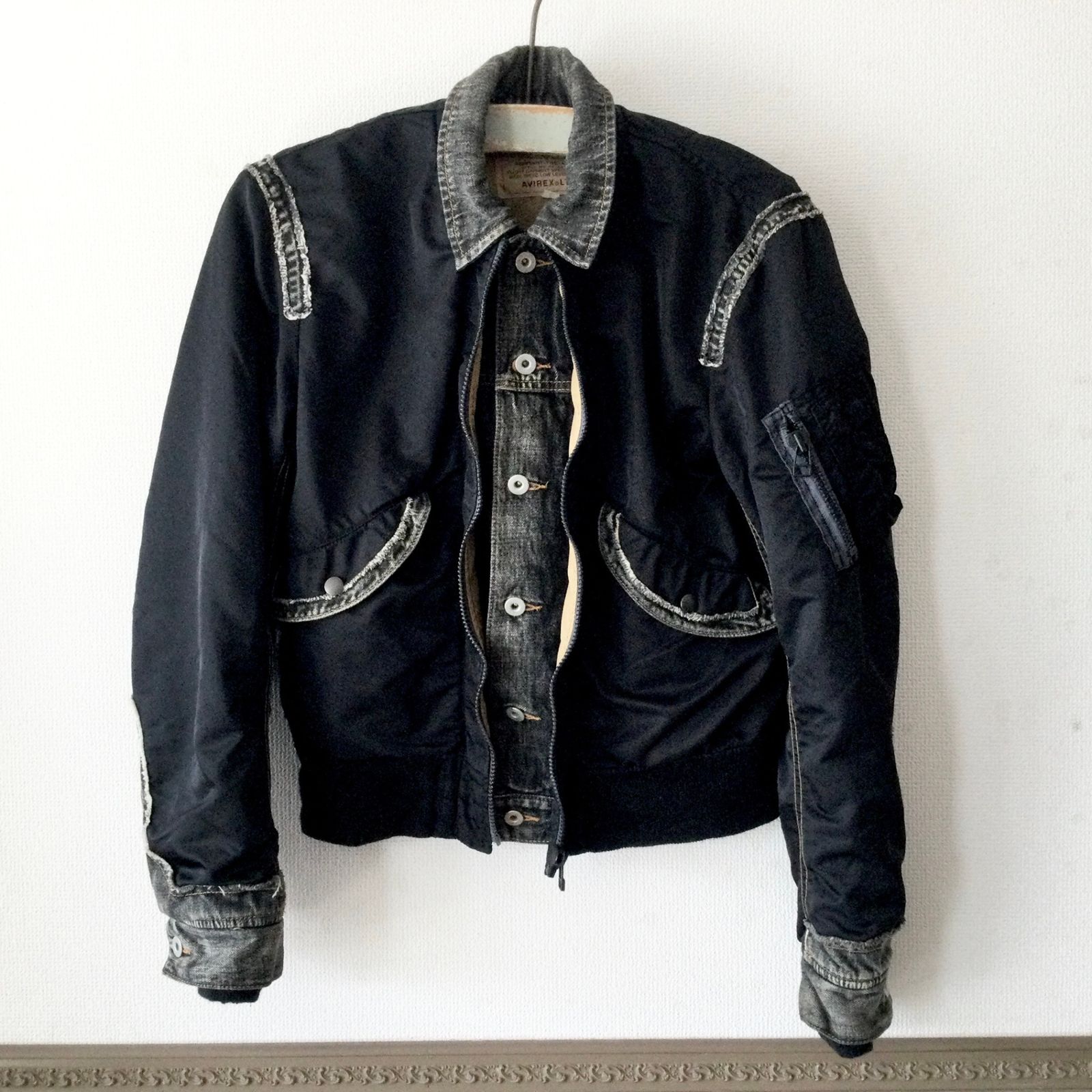 美品】【XL】【アヴィレックス】【MA-1】【L-2B】【春秋用】【ブラック