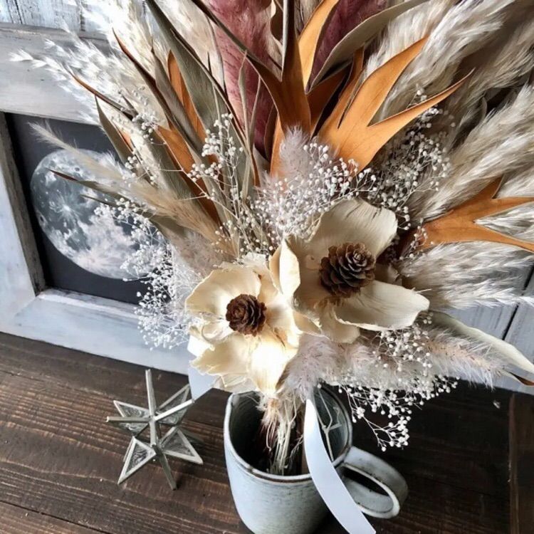 coco＊さま 横型 スワッグ 2点 ドライフラワー