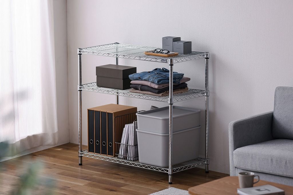 アイリスオーヤマ ラック メタルラック本体 3段 防サビ加工 スチールラック K540431 IRIS OHYAMA MARWIL-DEMENAGEMENTS_CH