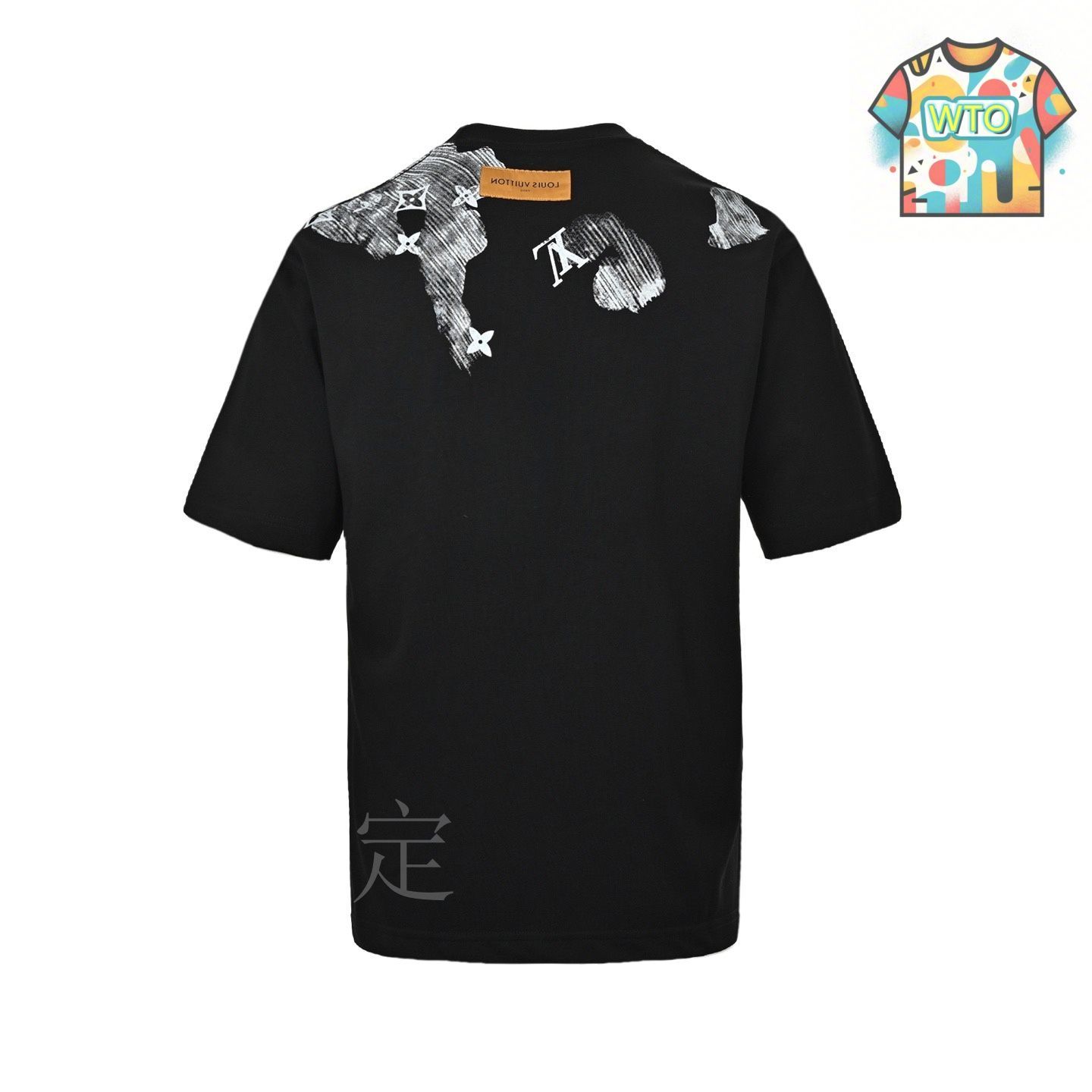 今日特価】Louis Vuitton 水墨暈染レタープリント T シャツ