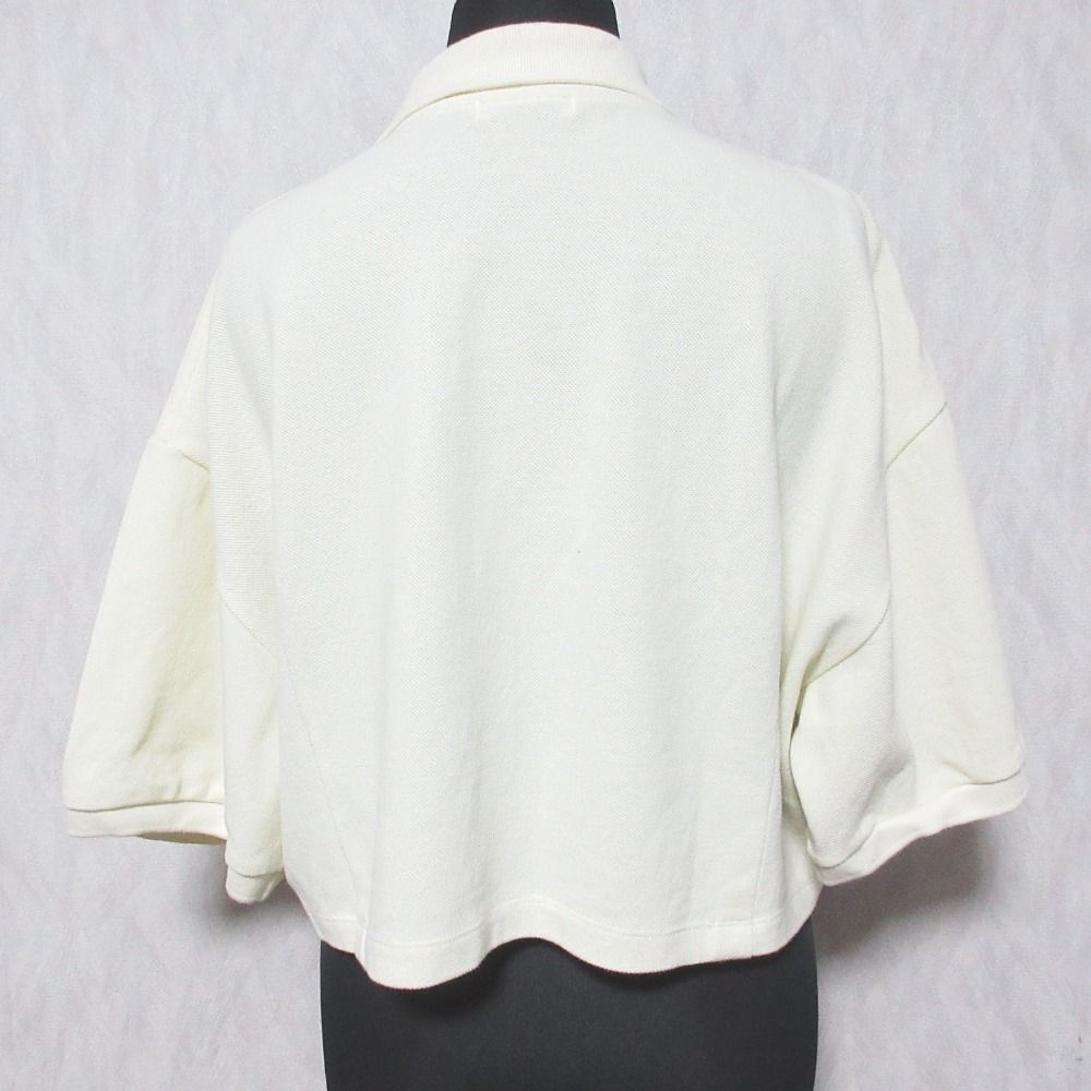 美品 24SS CLANE クラネ CROPPED POLO TOPS ハーフスリーブ クロップド ポロシャツ カットソー 16105-1292 1 アイボリー レディース 古着 中古 美品 24SS CLANE クラネ CROPPED POLO TOPS ハーフスリーブ