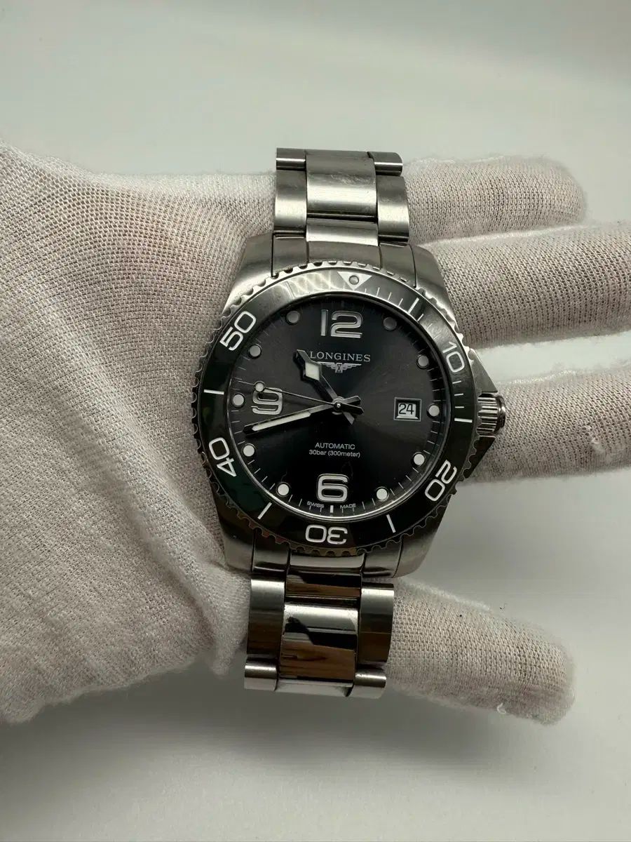 LONGINES ロンジン オートマティック ムーブメント メンズ 時計 グレー ダイアル