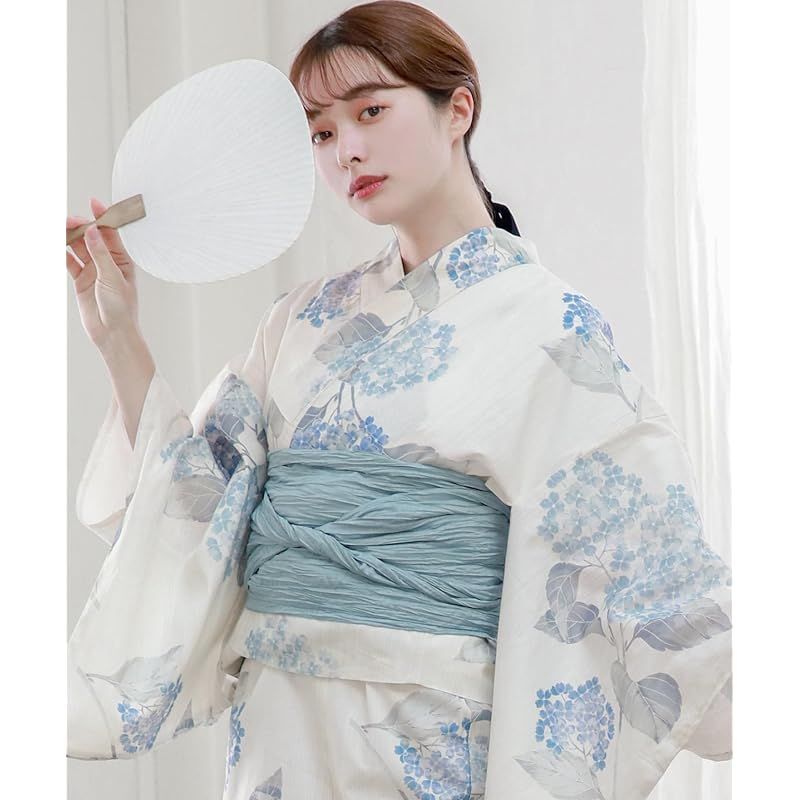 KYOETSU] 浴衣セット 変わり織 生成りワンピース 2点セット浴衣　兵児帯 Amazon | [KYOETSU] [キョウエツ] 浴衣セット 変わり織 生成り 2