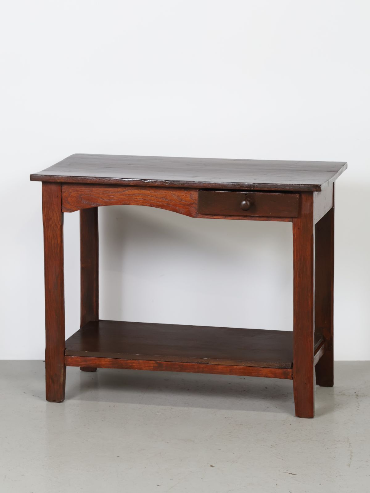 1960年代 ヴィンテージ ドロアー付き ウッド サイドテーブル