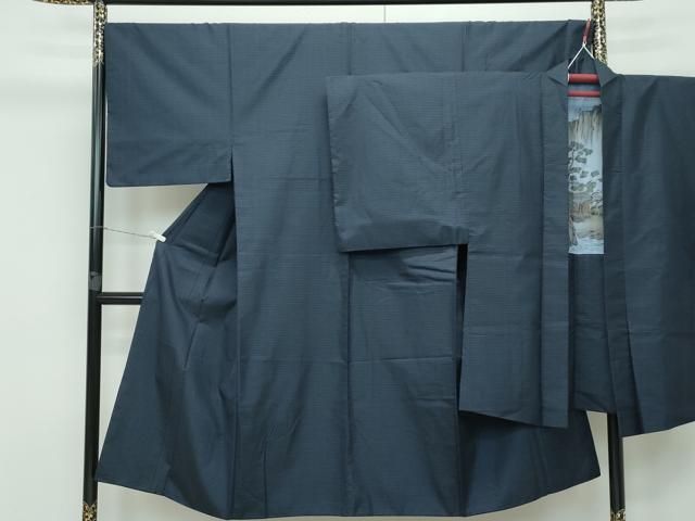 平和屋着物□極上 男性 本場大島紬 アンサンブル 亀甲柄 逸品  