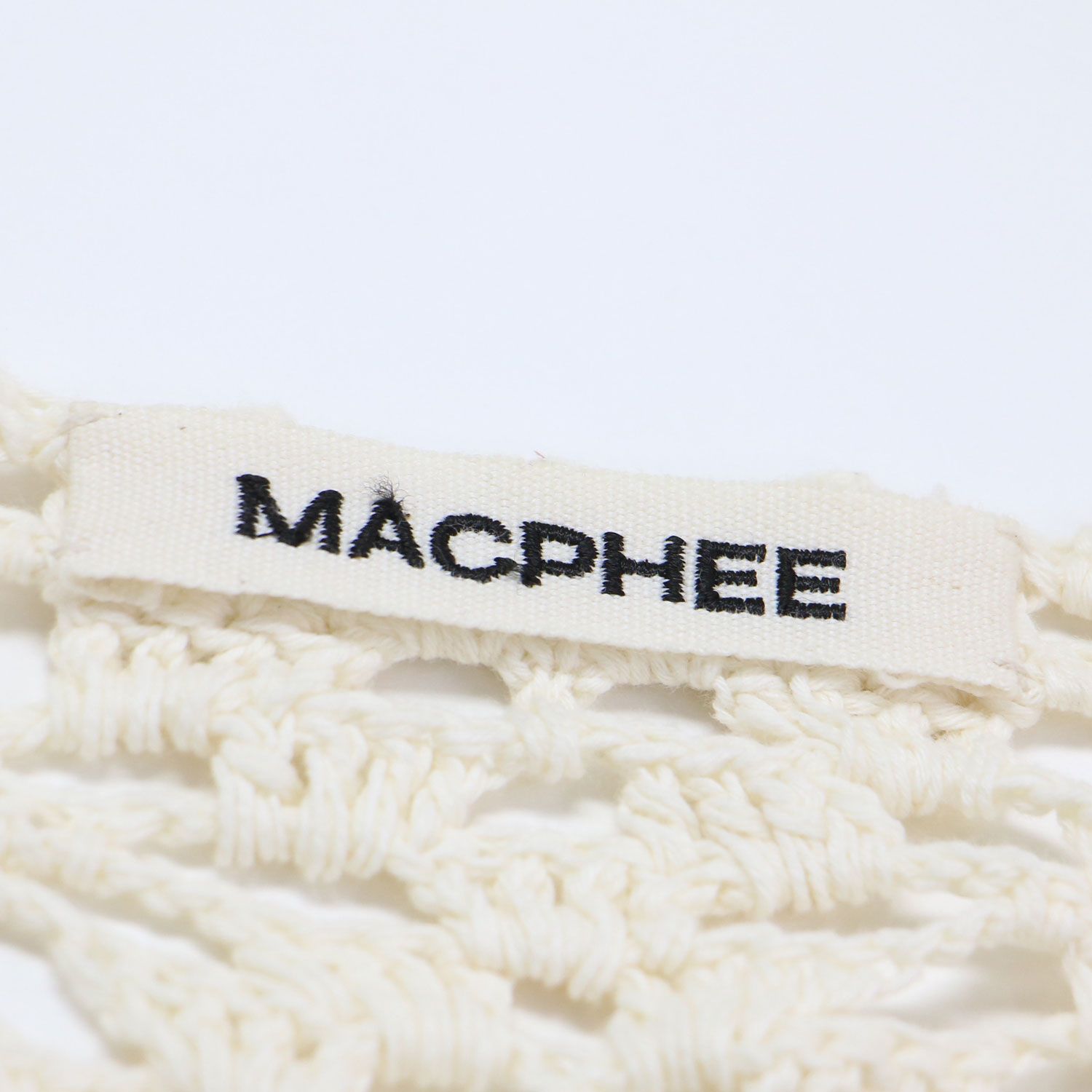 MACPHEE マカフィー カーディガン ホワイト 白 サイズ:S(9号) / 24春夏  