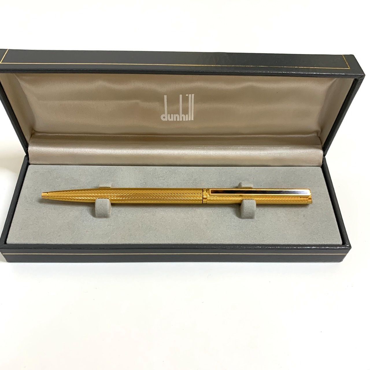 dunhill ダンヒル ジェムライン ロゴ刻印 ツイスト スリム ボールペン 