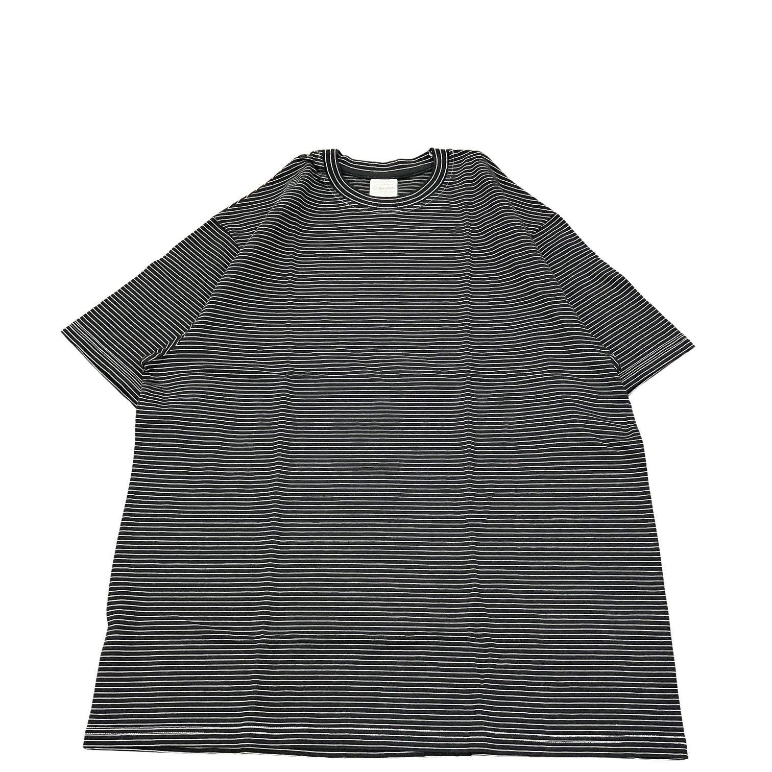 Yonetomi / NEW BASIC GARMENT DYE BORDER T-SHIRT BLACK - メルカリ