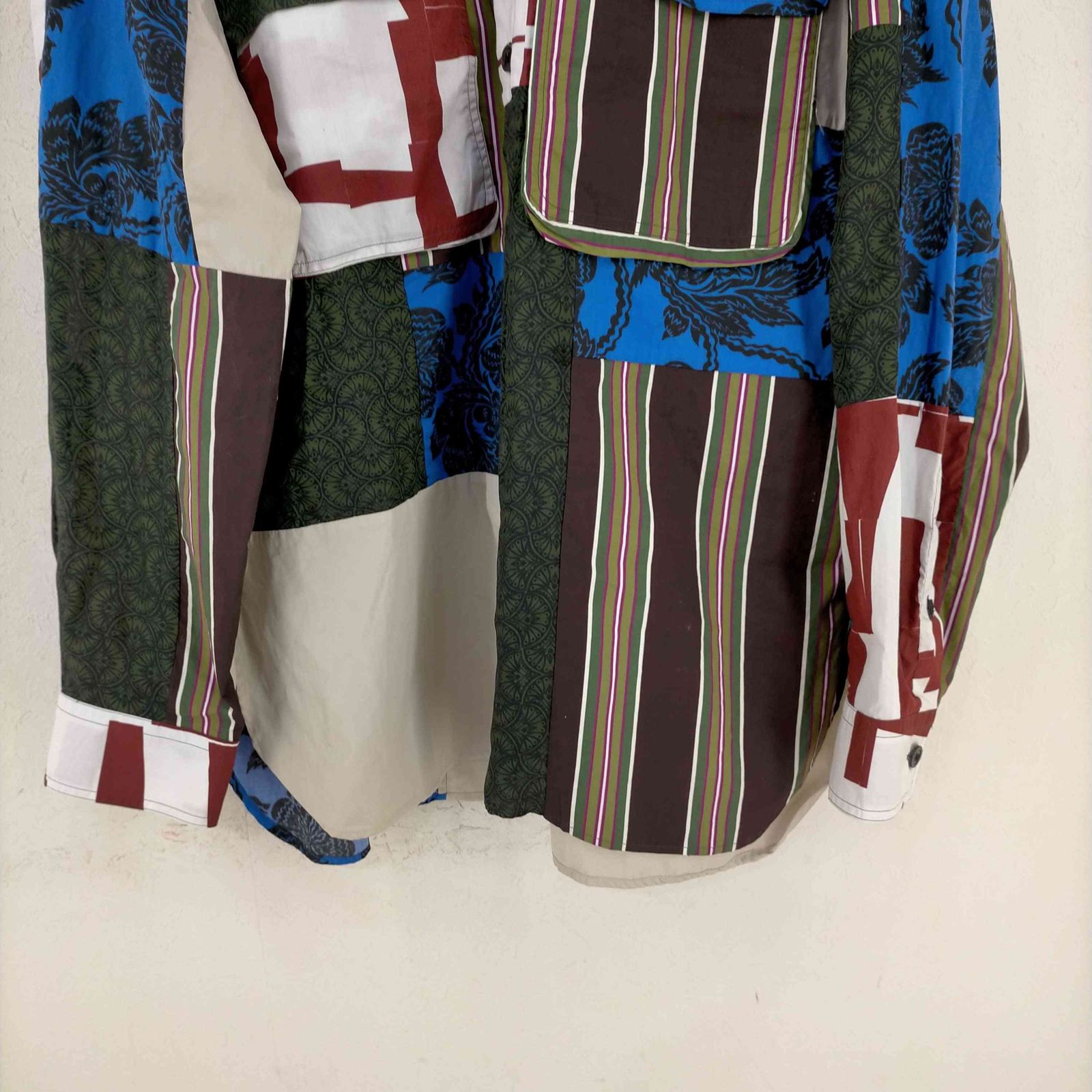 ドリスヴァンノッテン DRIES VAN NOTEN パッチワークシャツ メンズ 
