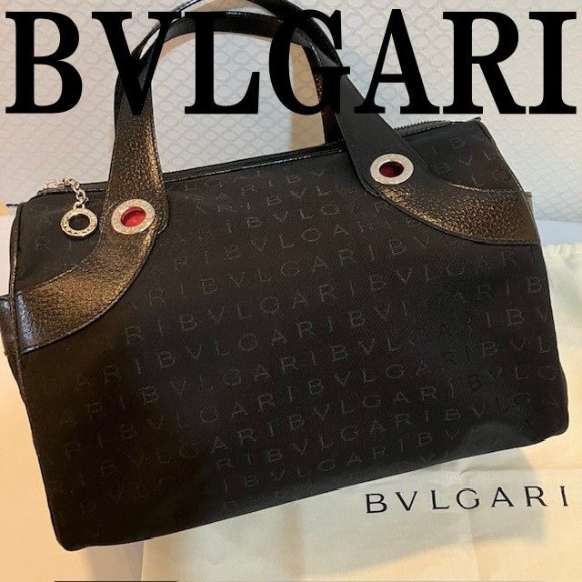 ブルガリ BVLGARI ロゴマニア ビーゼロワン キャンバスレザー ミニボストンバッグ ハンドバック ブラック - メルカリ