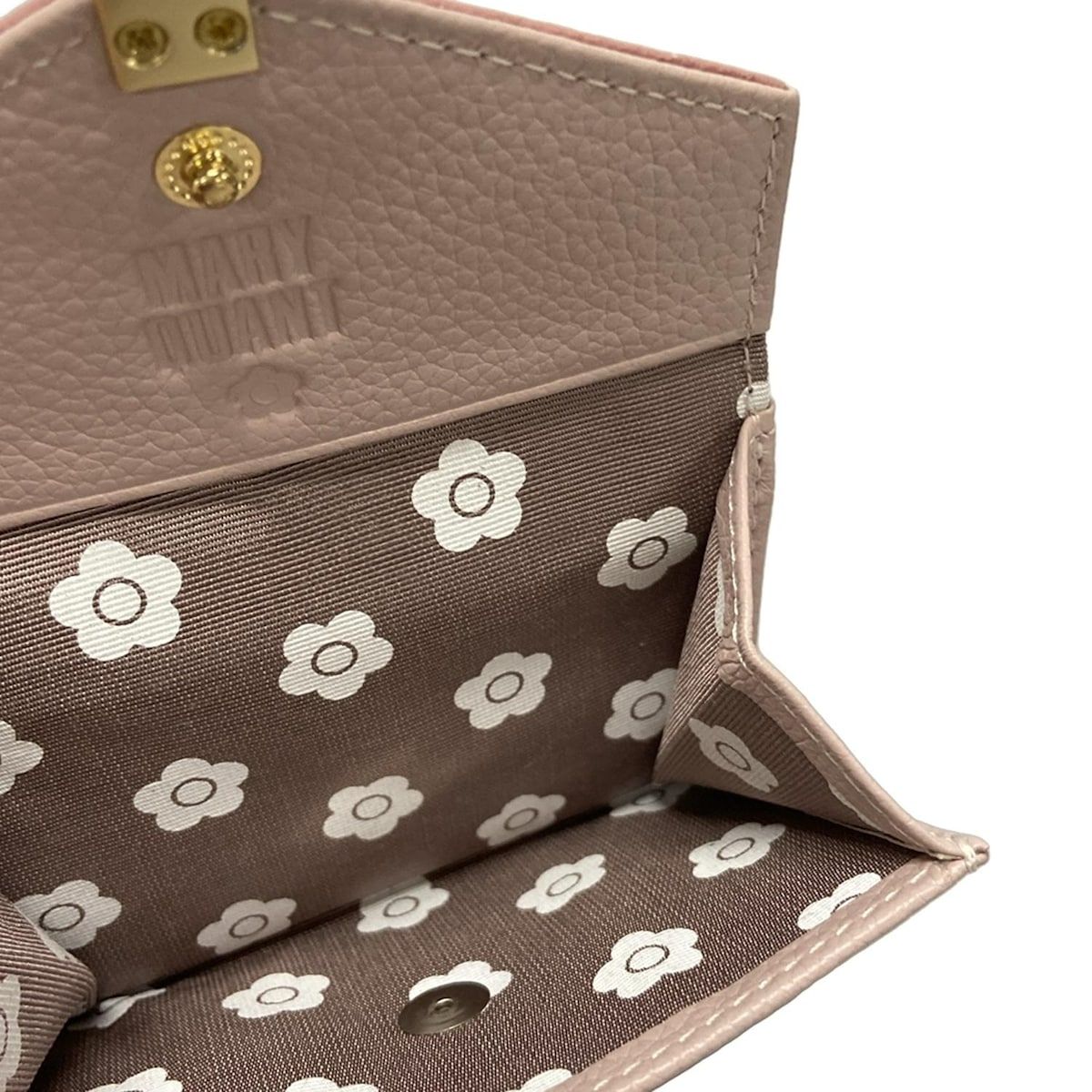 MARY QUANT(マリークワント) 3つ折り財布美品 - ピンク フラワー