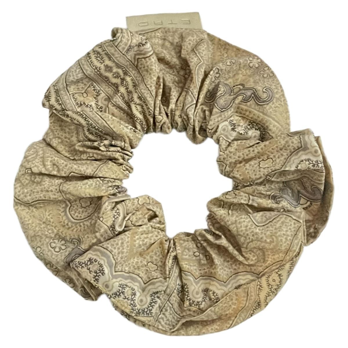 ETRO エトロ シュシュ - コットン ベージュ×ダークブラウン×グレー ペイズリー柄