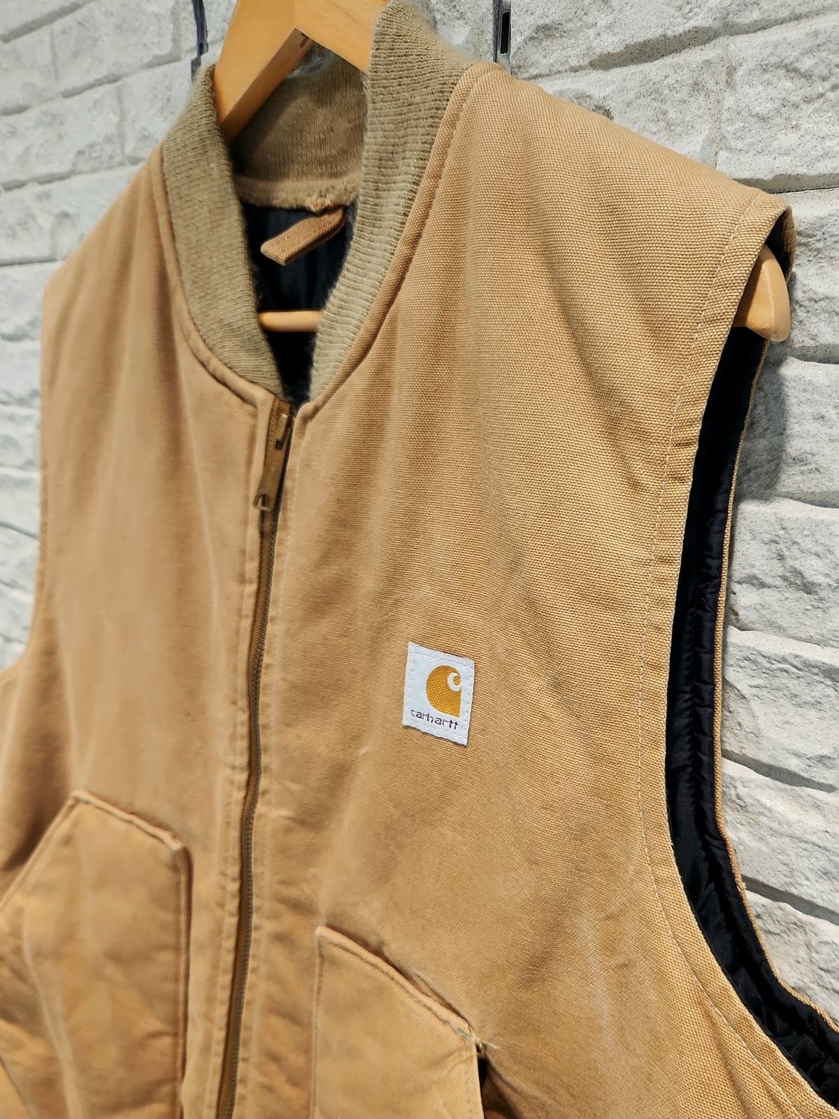 80s USA製 Lサイズ ダックベスト カーハート ブラウン フェード carhartt ダックベスト カーハート ブラウン フェード 雰囲気系