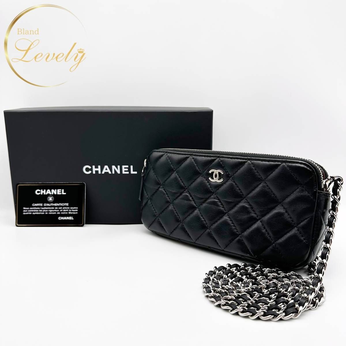 CHANEL♡マトラッセ ウォレット ラムスキン CHANEL（シャネル） マトラッセ ラムスキン チェーンウォレット AP0238