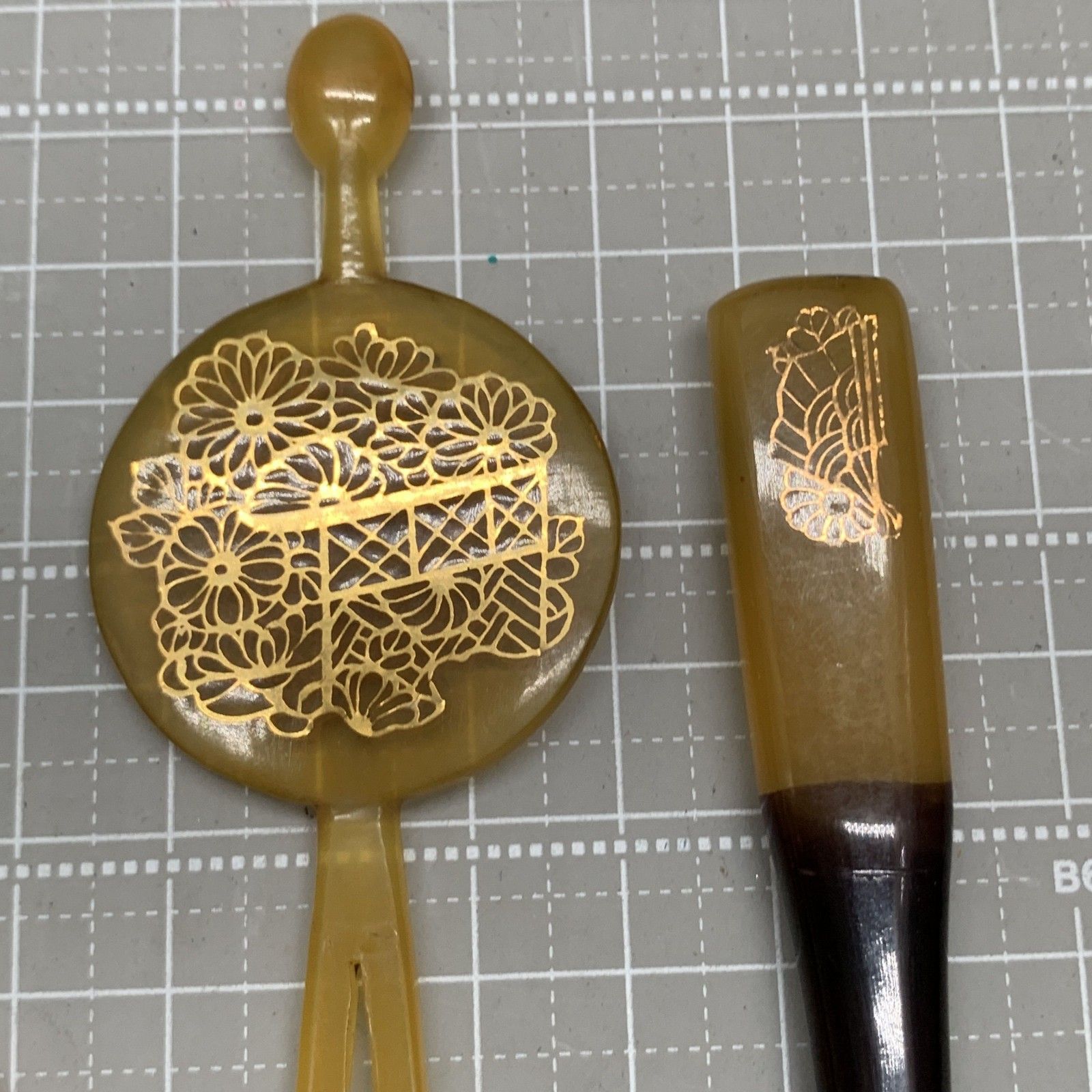 N323 未使用保管品 べっ甲柄 4点おまとめ 櫛 簪まとめ かんざし くし