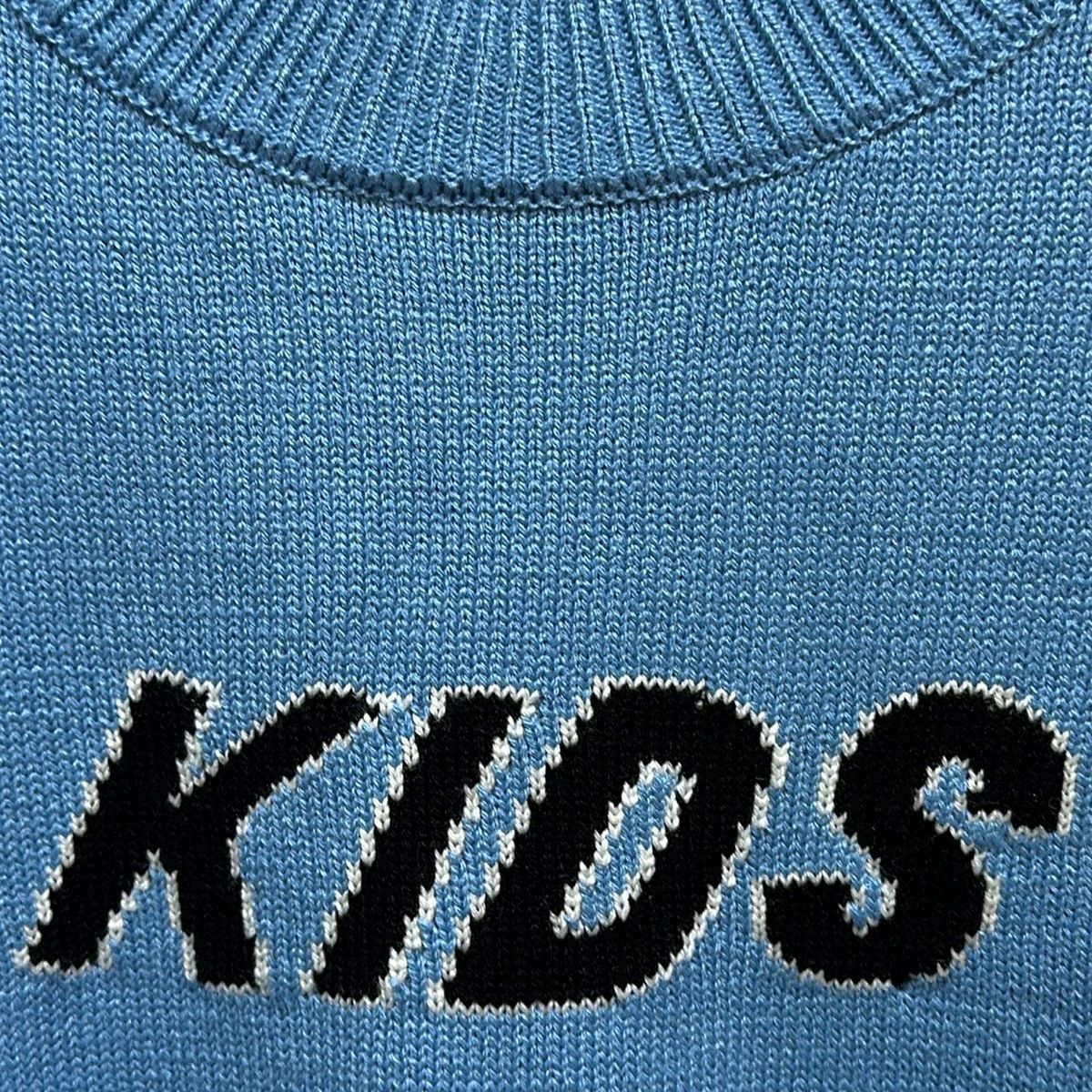 100％品質保証！ MAISON SPECIAL メゾン 長袖セーター サイズM レディース - ライトブルー×黒×白 ハイネック SCLCNAHCLIOS 安い！かわいい！