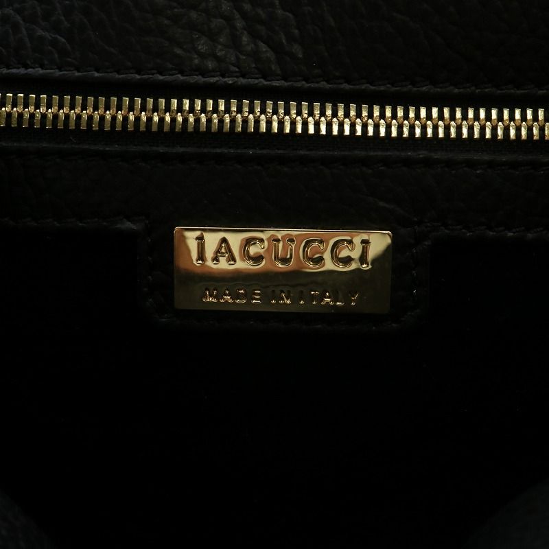 IACUCCI ハンドバッグ（ショルダー付き）　黒 イアクッチ IACUCCI ハンドバッグ ショルダー 2WAY レザー