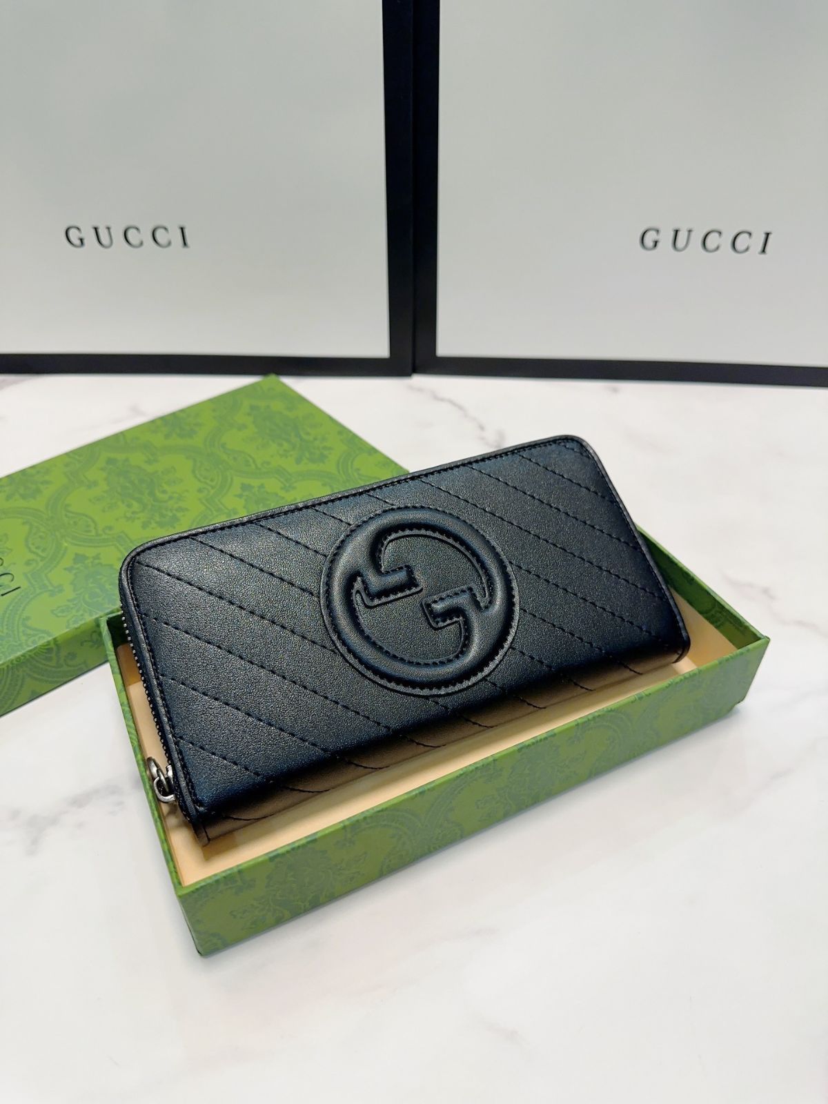 GUCCiグッチ新作財布、財布、銀行カードバッグ、シングルファスナー財布