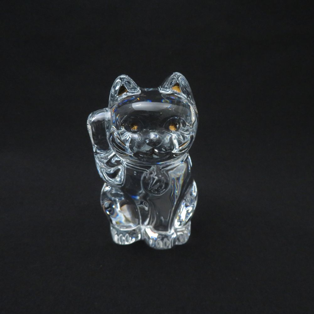 美品 Baccarat バカラ まねき猫 ラッキーキャット クリスタル