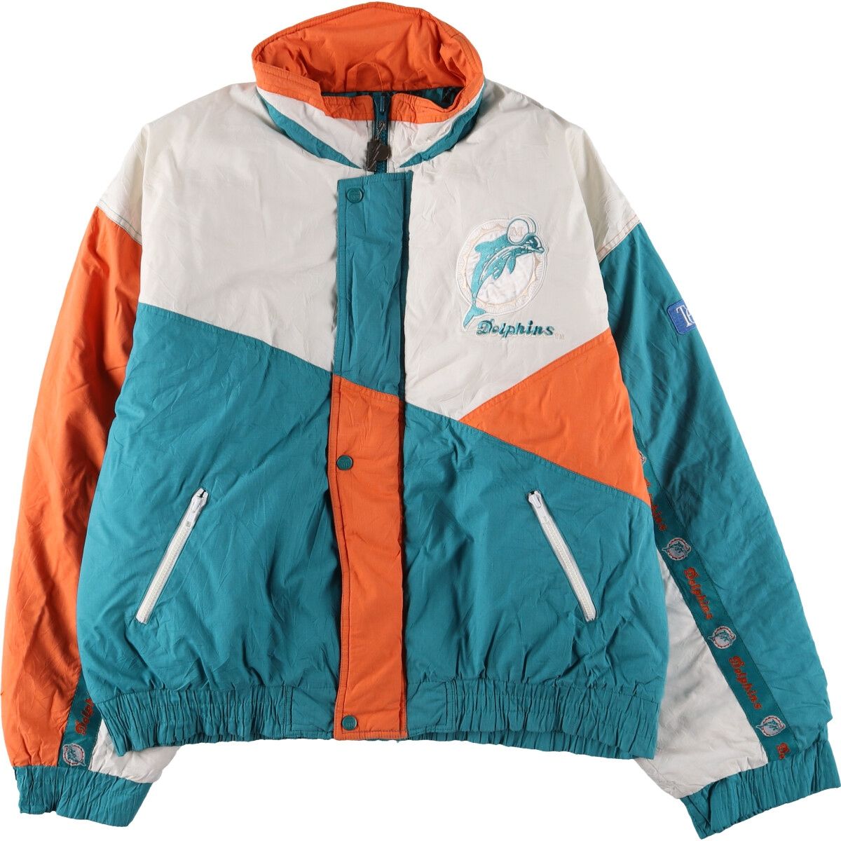 ProPlayer NFL マイアミドルフィンズ 中綿ジャケット プロプレイヤー 古着 90年代 PRO PLAYER NFL MIAMI DOLPHINS マイアミ