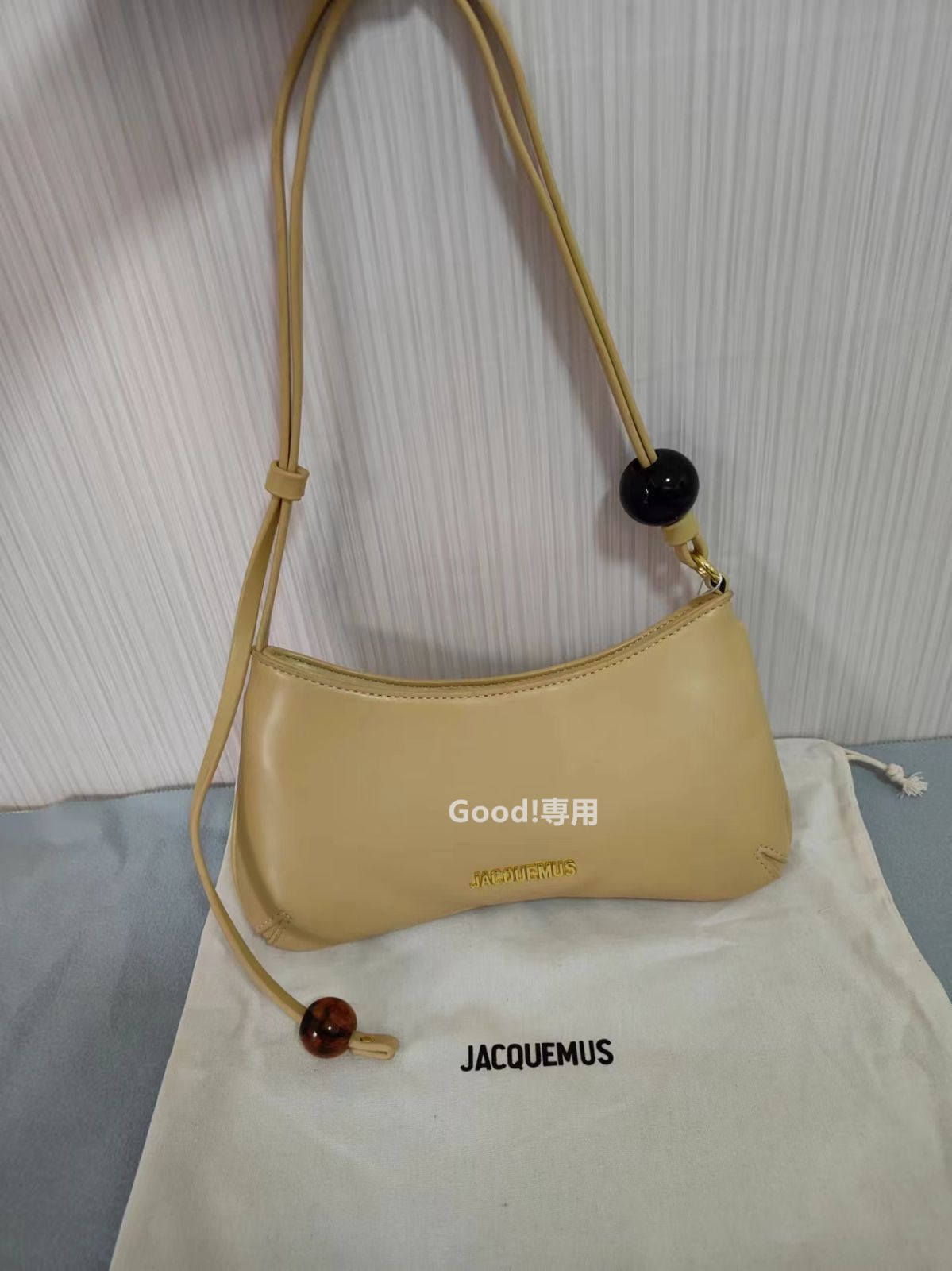 【新品】ジャックムス JACQUEMUS レディース イエロー ビーズショルダーバッグで トートバッグ ハンドバッグ